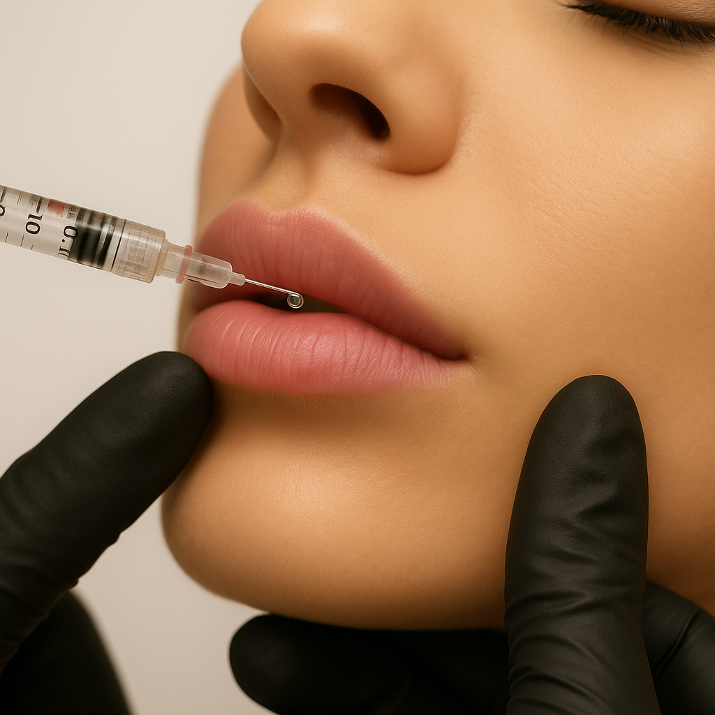 Traitement non chirurgical des lèvres par injection esthétique